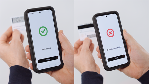 Verify ID checking fake mobile device
