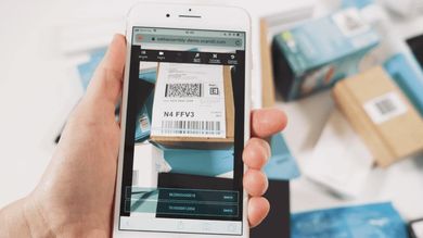 Scanning barcode on parcel using web sdk on smartphone