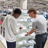 retail instore mobile device scanning shoes